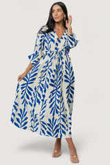 Málaga Midi Dress | Baltic Born Cobalt Print
