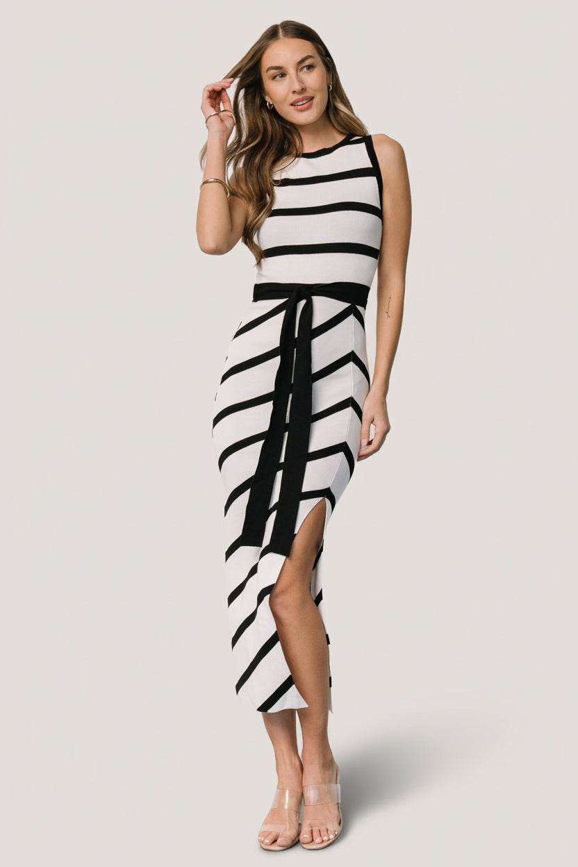 Chelsea Knit Dress | Baltic Born White + Black