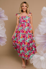 Lakewood Tie Dress | Baltic Born Pink Multi