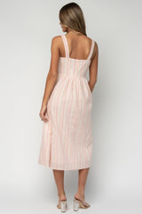Melina Midi Dress | Baltic Born Peach Stripe