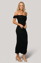 Alessandra Mesh Midi Dress | Baltic Born Black
