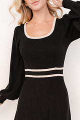 Winslet Knit Dress | Baltic Born Black + Cream