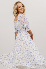 Fabian Jacquard Midi Dress | Baltic Born Blue Floral