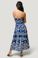 Delia Midi Dress | Baltic Born Blue Print