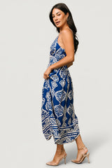 Delia Midi Dress | Baltic Born Blue Print
