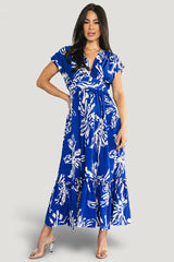 Rosa Midi Dress | Baltic Born Cobalt Print