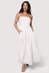 Delray Strapless Dress | Baltic Born Off White