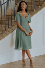 Colette Sweetheart Midi Dress | Baltic Born Dark Sage