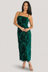 Nadia Lace Midi Dress | Baltic Born Emerald