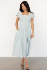 Jacie Smocked Midi Dress | Baltic Born Light Blue