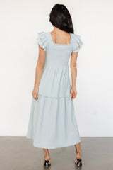 Jacie Smocked Midi Dress | Baltic Born Light Blue