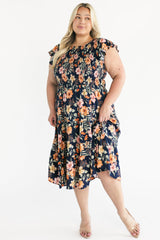 Loretta Smocked Midi Dress | Baltic Born Midnight Floral