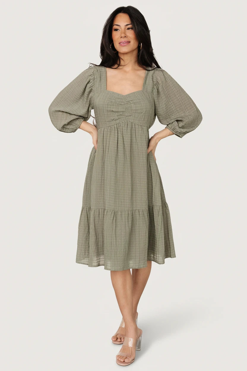 Vaeda Midi Dress | Baltic Born Olive