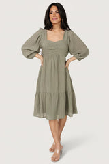Vaeda Midi Dress | Baltic Born Olive