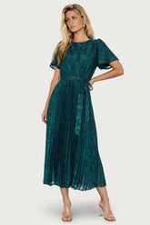 Mindy Pleated Dress | Baltic Born Emerald