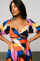Lola Midi Dress | Baltic Born Rust + Navy Multi