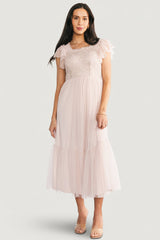 Elowyn Lace Top Midi Dress | Baltic Born Natural