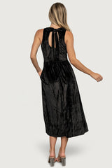 Octavia Velvet Midi Dress | Baltic Born Black