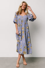 Judith Dress | Baltic Born Blue + Golden Floral