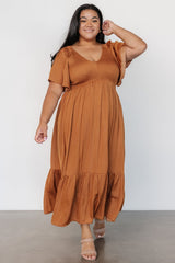 Lovell Smocked Midi Dress | Baltic Born Dark Copper