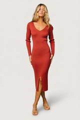 Fairmount Ribbed Midi Dress | Baltic Born Clay