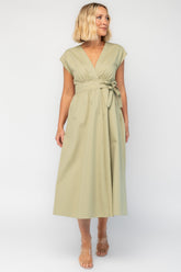 Maylee Midi Dress | Baltic Born Light Olive