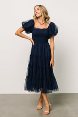 Liv Tulle Midi Dress | Baltic Born Navy