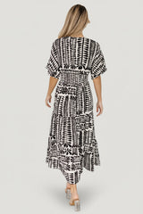 Austin Kimono Dress | Baltic Born Black Print