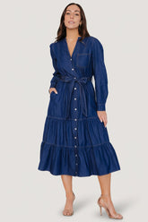 Misty Midi Dress | Baltic Born Denim Blue