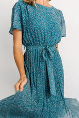 Prim Pleated Dress | Baltic Born Persian Blue Print