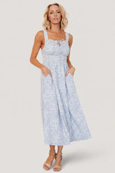 Evonne Midi Dress | Baltic Born Blue Floral