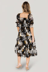 Fabian Jacquard Midi Dress | Baltic Born Black Floral