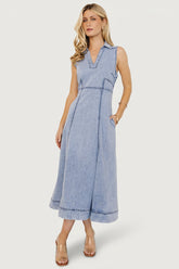 Georgia Sleeveless Midi Dress | Baltic Born Denim