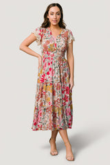 Aliyah Midi Dress | Baltic Born Cream Multi Floral