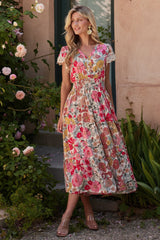 Aliyah Midi Dress | Baltic Born Cream Multi Floral