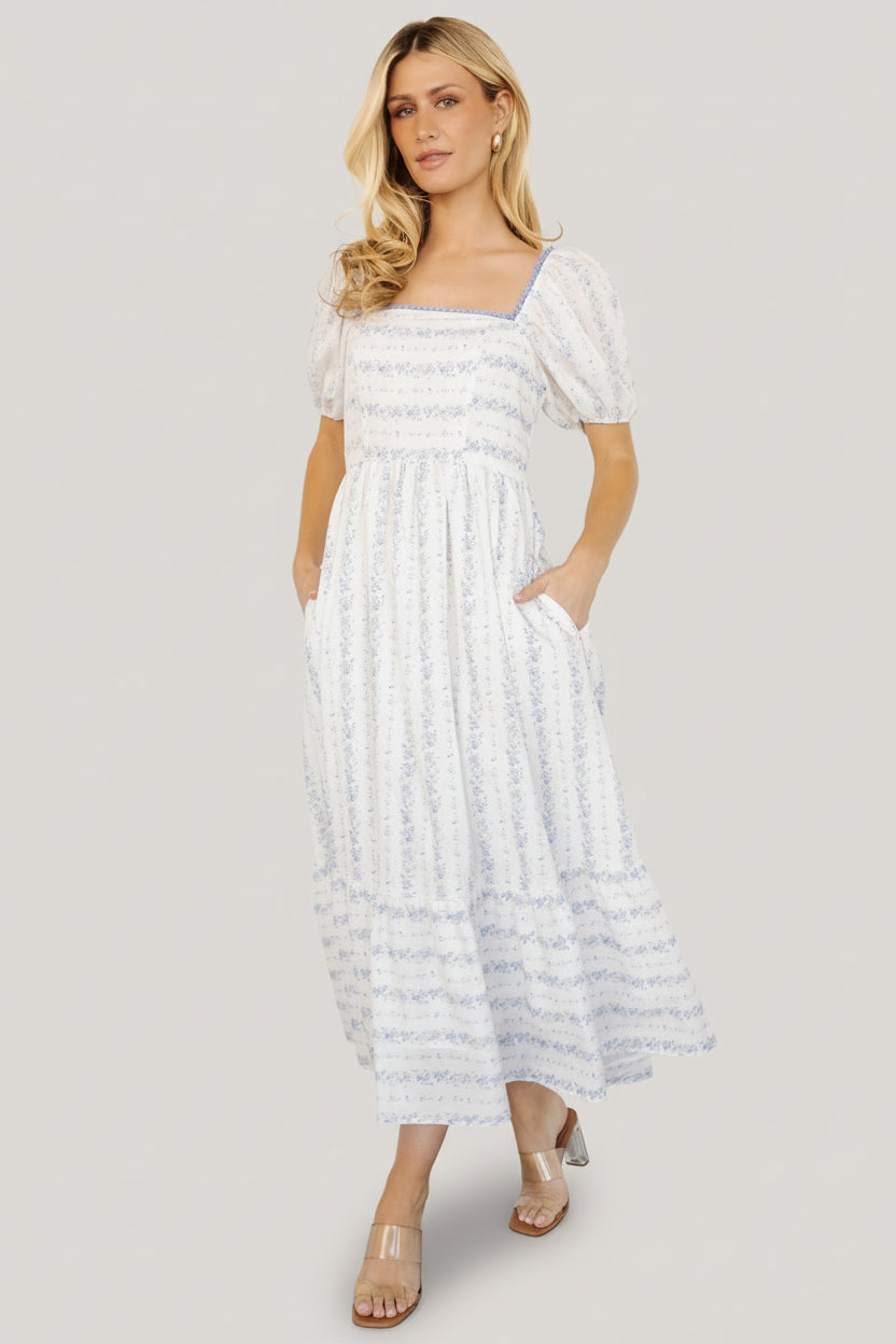 Martine Puff Sleeve Dress | Baltic Born Ivory Multi Floral