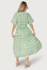 Austin Kimono Dress | Baltic Born Green Print