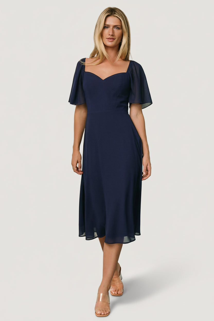 Colette Sweetheart Midi Dress | Baltic Born Navy