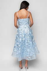 Soleil Floral Applique Midi Dress | Baltic Born Light Blue