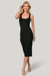 Moore Ribbed Tank Midi Dress | Baltic Born Black