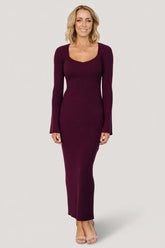 Marika Ribbed Dress | Baltic Born Wine