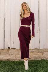 Marika Ribbed Dress | Baltic Born Wine