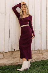 Marika Ribbed Dress | Baltic Born Wine