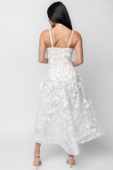 Soleil Floral Applique Midi Dress | Baltic Born Ivory