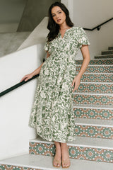 Aventura Midi Dress | Baltic Born Green Print