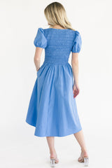 Pixie Midi Bow Dress | Baltic Born Blue