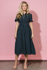 Dottie Striped Midi Dress | Baltic Born Navy