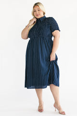 Dottie Striped Midi Dress | Baltic Born Navy