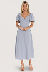 Indie Back Tie Dress | Baltic Born Dusty Blue