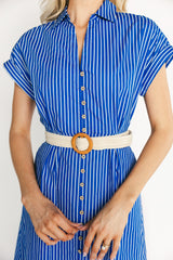 Pyper Midi Dress | Baltic Born Blue Stripe